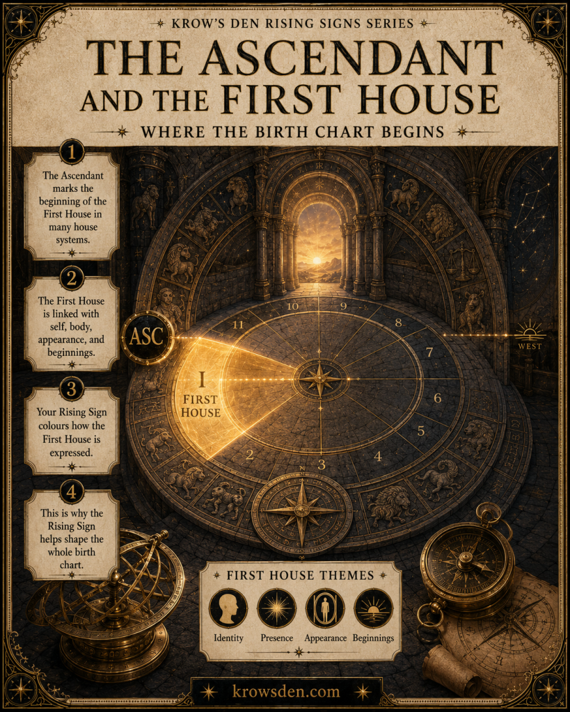 Infographic on the ascendant and first house